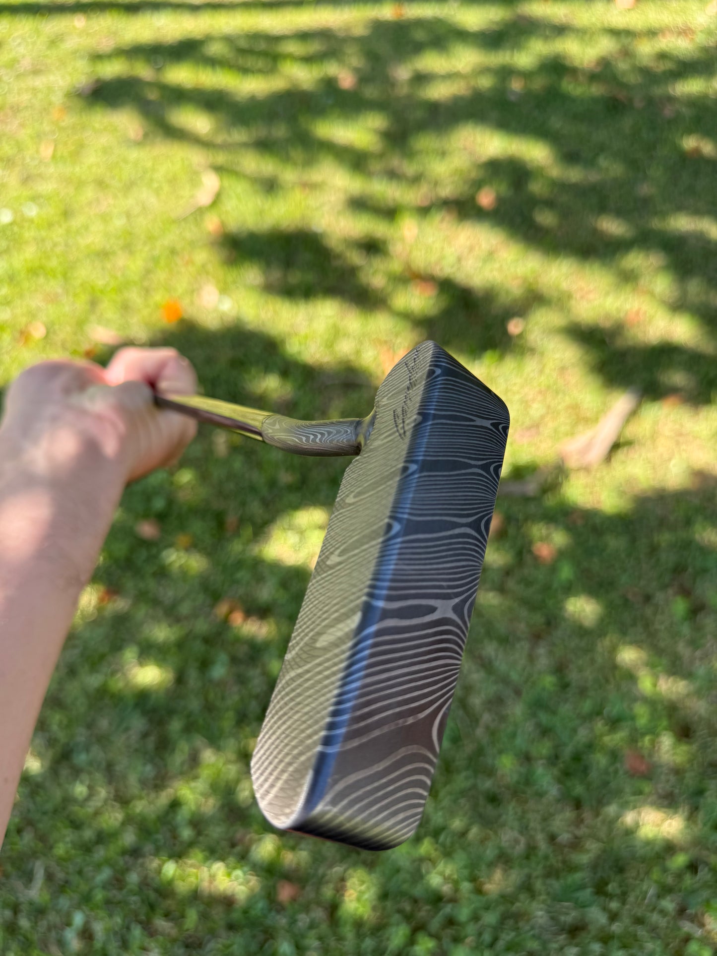Damascus blade with Pipe neck